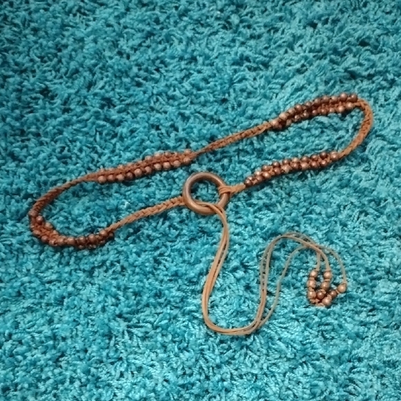 Elegant Brown Beaded Necklace - Picture 1 of 4